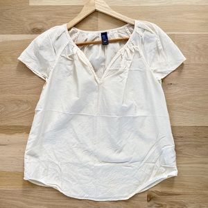 GAP off-white flowy peasant blouse